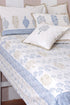 20s Cotton Cushion Cover in Floral Block Print